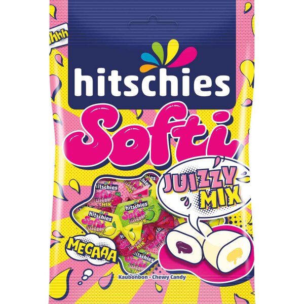 Hitschies | Softi Juizzy Mix,  flüssiger Kern • Fruchtgummi • 90g ➤ VPE = 16 Stück