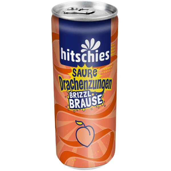 Hitschies | Saure Drachenzungen • Brizzl Brause Pfirsich • 250ml ➤ VPE = 24 Stück