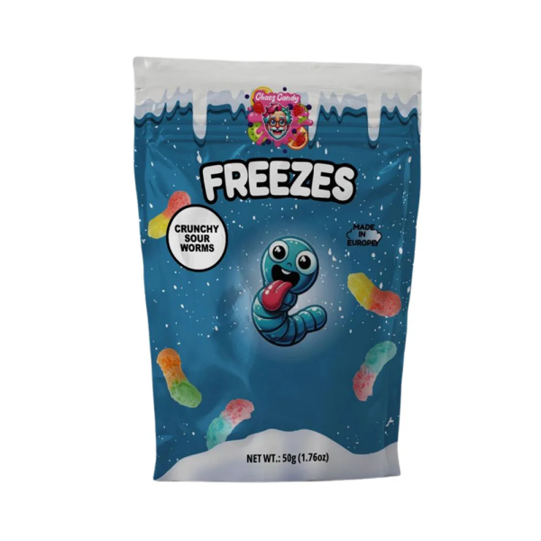 Chaos Candy | Freezes Dried Candy Crunchy Sour Worms • 50g ➤ VPE = 24 Stück