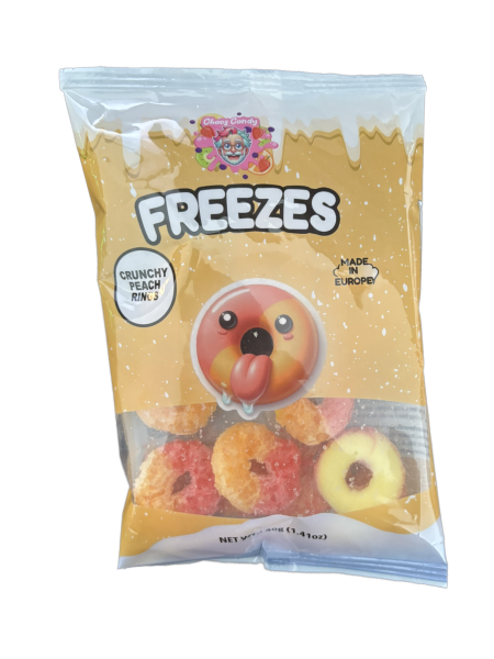 Chaos Candy | Freeze Dried Candy Crunchy Peach Rings • 40g ➤ VPE = 16 Stück