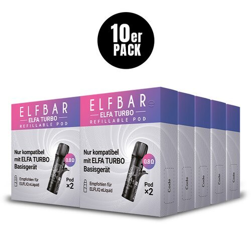Elfbar | ELFA Refillables Pod; Leer Pod 2 Nachfüllpods für Elfa Turbo Basisgerät