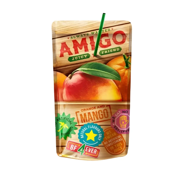 Amigo | Orange & Mango Softdrink • Einweg • 200ml ➤ VPE = 8 Stück