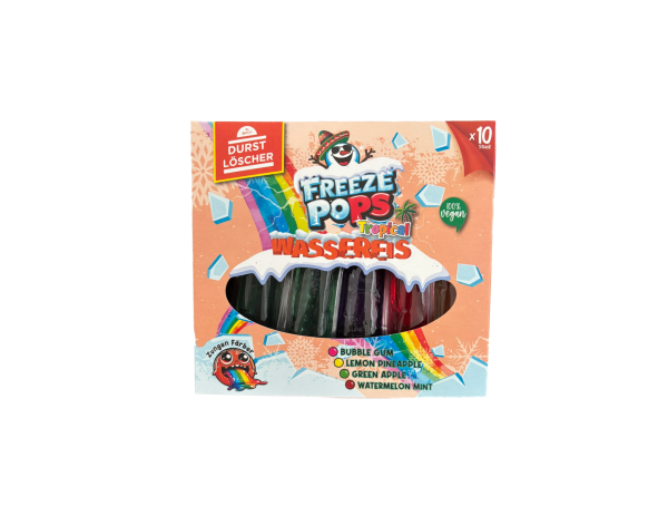 Durstlöscher | Freeze Pops Tropical • Wassereis (4 Sorten) • 400 ml (10 Stück)