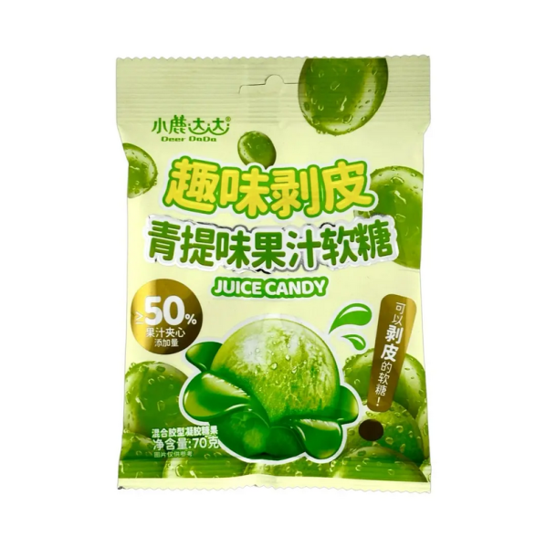 Deer DoDa | Peel Off • Juice Candy • Green Grape • 70g ➤ VPE = 30 Stück
