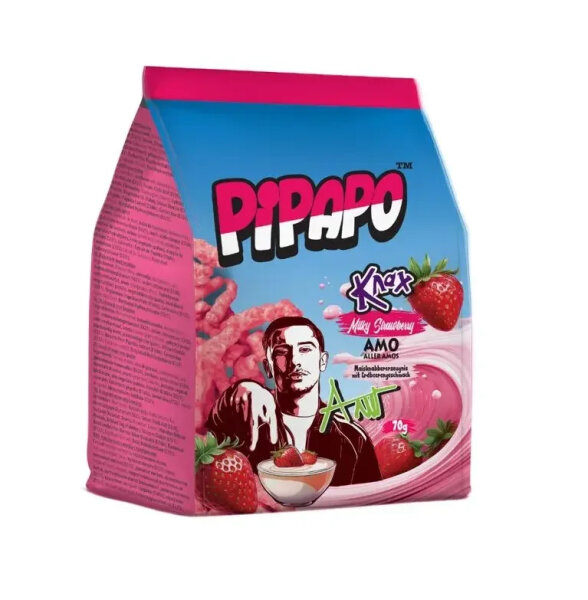 AMO´s | Pipapo Knax Chips • Milky Strawberry • 70g ➤ VPE = 24 Stück