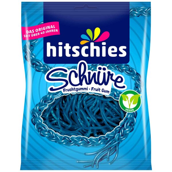 Hitschies | Schnüre, Blau, Fruchtgummi • 125g ➤ VPE = 15 Stück