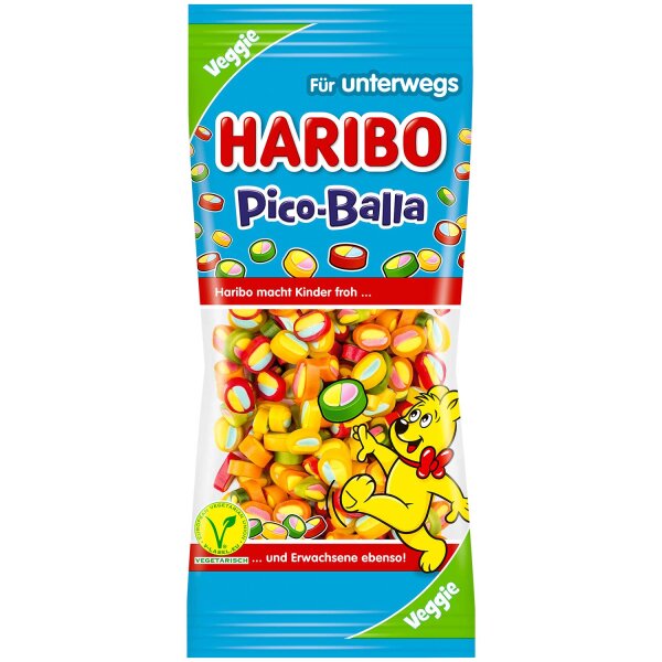 Haribo | Pico-Balla • Fruchtgeschmack • Vegetarisch • 65g ➤ VPE = 12 Stück