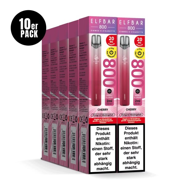 Elfbar 800 | Cherry • Einweg E-Zigarette, Vape • 20mg