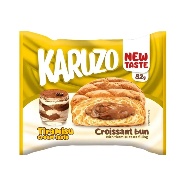 Karuzo | Tiramisu, Croissant, Hörnchen, Snack • 82g ➤ VPE = 24 Stück