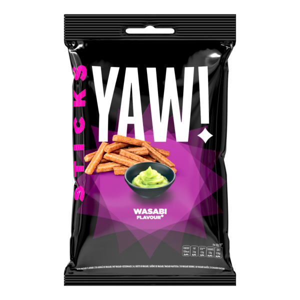YAW! | Snack Sticks • Wasabi • 50g ➤ VPE = 32 Stück