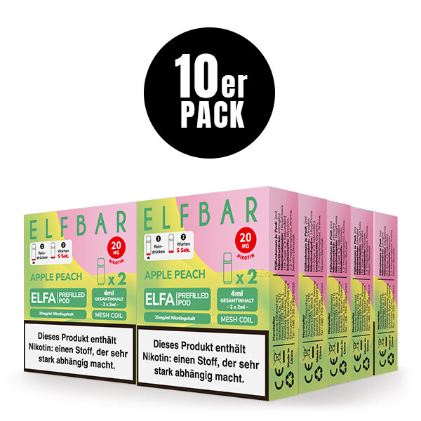 Elfbar | ELFA CP Prefilled Pod Apple Peach, E-Shisha, E-Zigarette, Vape