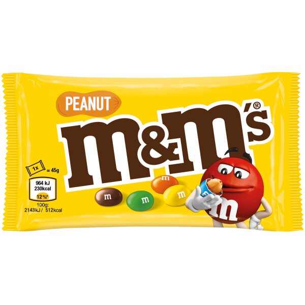 M&Ms | Erdnuss, Schokolade, Kugeln • 45g ➤ VPE = 24 Stück